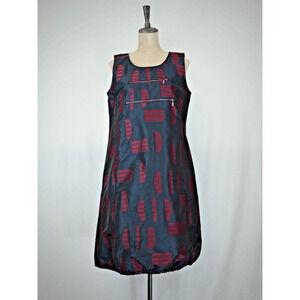 NWT Sassy #14602 Navy w/Red Pattern Sleeveless Tank Bubble Dress #0235 MEDIUM